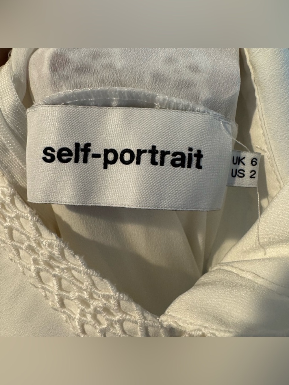 Self Portrait White Flounced Tiered Lace Sleeveless Victoria Midi Dress | 2 - Picture 9 of 9